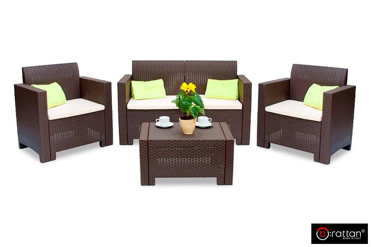 Bica, Италия Комплект мебели NEBRASKA 2 Set (диван, 2 кресла и стол), венге - фото 2 - id-p106527888