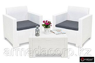 Комплект мебели NEBRASKA TERRACE Set (стол, 2 кресла), белый, фото 5