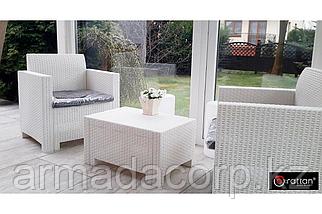 Комплект мебели NEBRASKA TERRACE Set (стол, 2 кресла), белый, фото 6