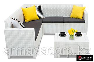 Комплект мебели NEBRASKA CORNER Set (углов. диван, столик), белый, фото 2