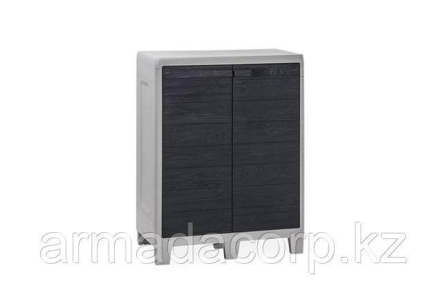 Toomax, Италия Уличная тумба TOOMAX 2х дверная глубокая WOODY'S XL (2 полки), антрацит, фото 1