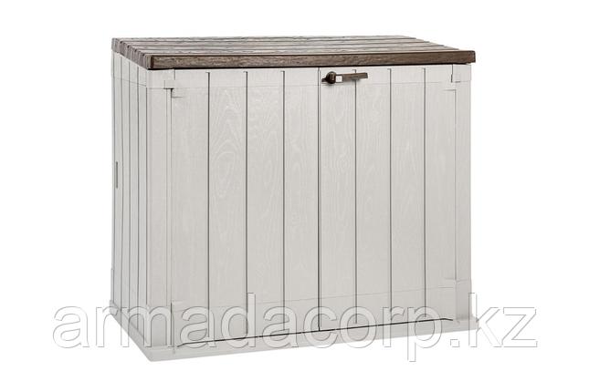 Toomax, Италия Ящик пластиковый Toomax Wood Style 1270л, серый/коричневый, фото 1
