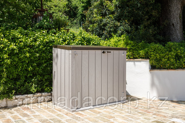 Toomax, Италия Ящик пластиковый Toomax Wood Style 1270л, серый/коричневый, фото 3