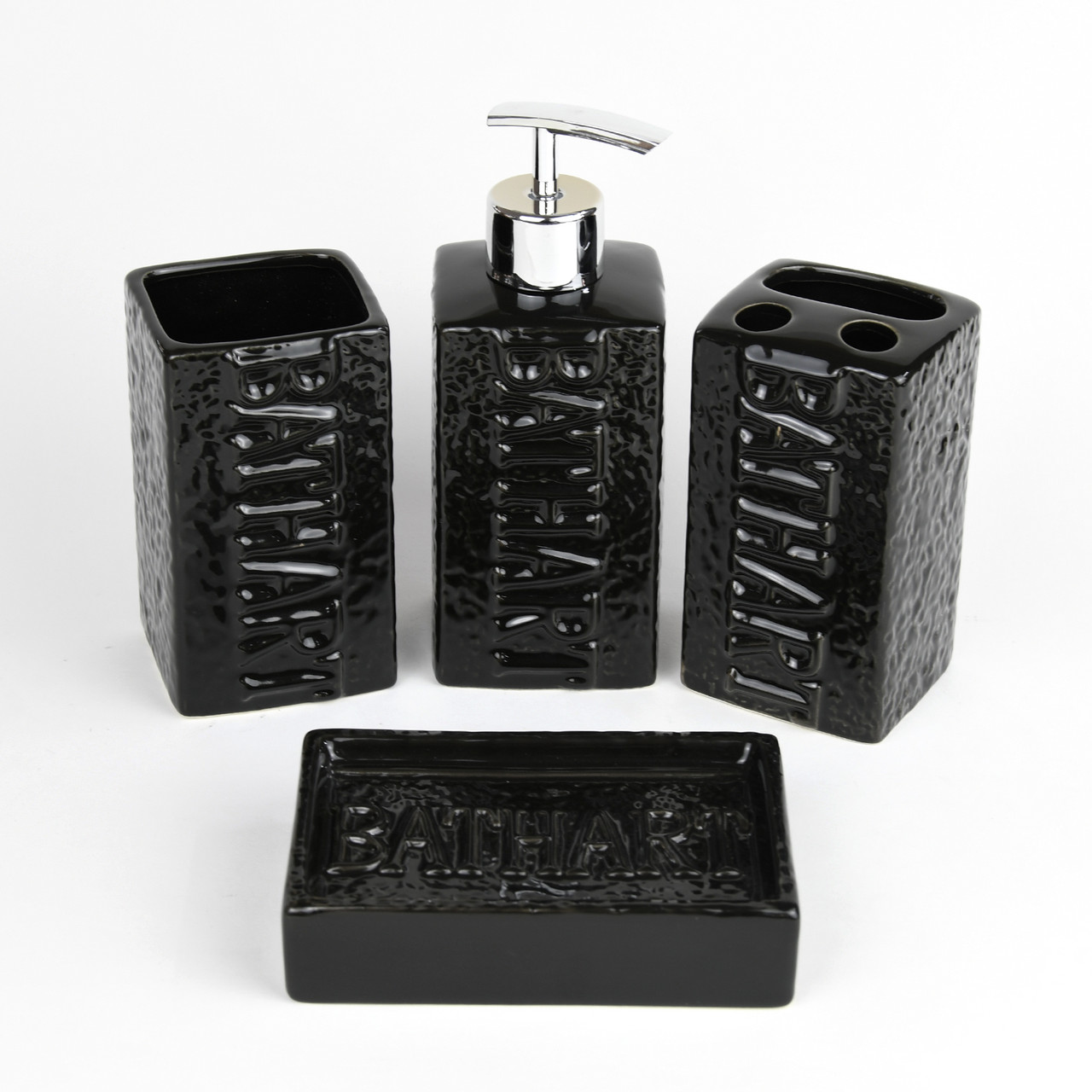 Керамический набор аксессуаров для ванной комнаты HZ015B Черный