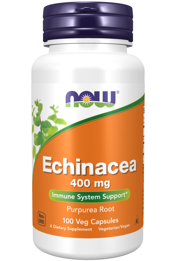 Echinacea 400 mg, 100 veg.caps, NOW - фото 1 - id-p106034884