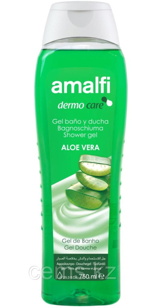 AMALFI гель для ванн и душа Алоэ Вера "Aloe Vera" для всех типов кожи 750мл - фото 1 - id-p106530401