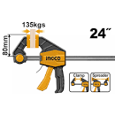 Струбцина быстрозажимная 80х600 мм INGCO HQBC24802