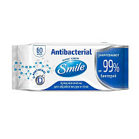 Влажные салфетки Smile антибактериальные, 60шт