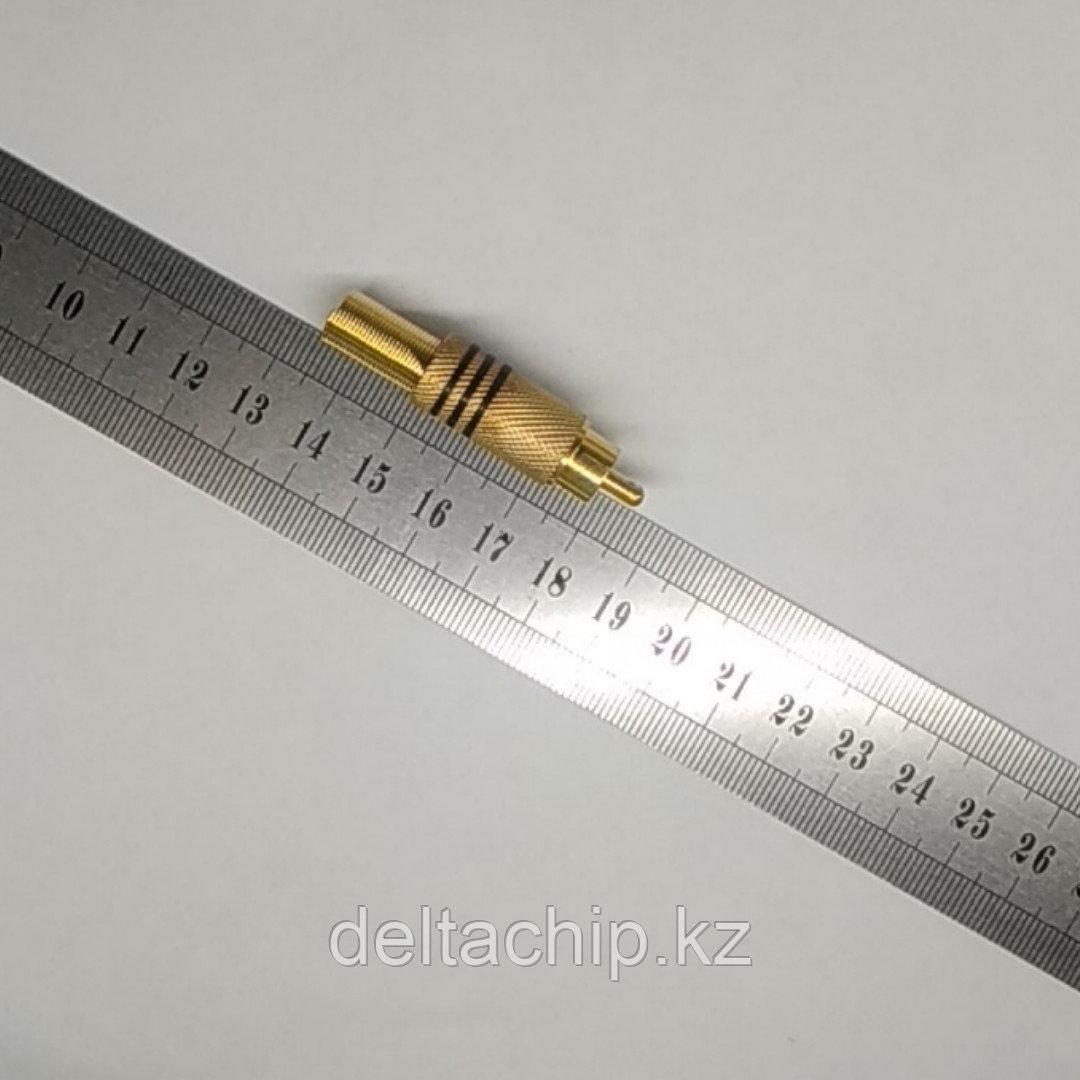 Разъем штекер RCA металл пайка ZN чёрный/красный GOLD PROCONNECT