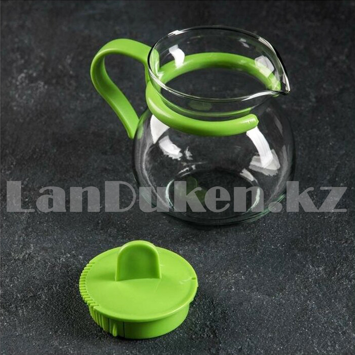 Заварочный чайник Glass tea pot 0.45 л стеклянный зеленый - фото 5 - id-p106534086