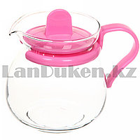 Заварочный чайник Glass tea pot 0.45 л стеклянный розовый