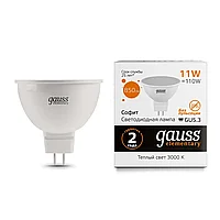 Лампа Gauss Elementary MR16 11W 850lm 3000K GU5.3 LED 1/10/100
