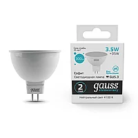 Лампа Gauss Elementary MR16 3.5W 300lm 4100K GU5.3 LED 1/10/100