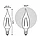 Лампа Gauss Filament Свеча на ветру 5W 420lm 4100К Е14 golden LED 1/10/50, фото 5