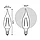 Лампа Gauss Filament Свеча на ветру 7W 550lm 2700К Е14 шаг. диммирование LED 1/10/50, фото 7