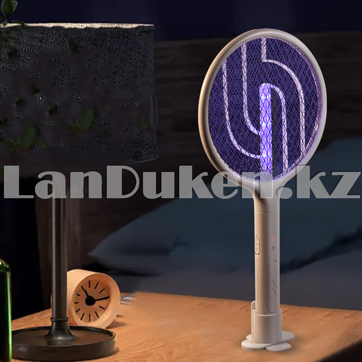 Электрическая мухобойка аккумуляторная с ультрафиолетовой лампой TP-358 белая - фото 3 - id-p106543579