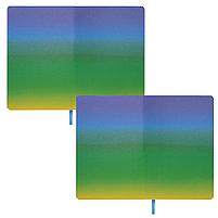 Ежедневник недатированный А5 138х213 мм, BRAUBERG GRADE, под кожу, 136 л., синий-зелёный, фото 5