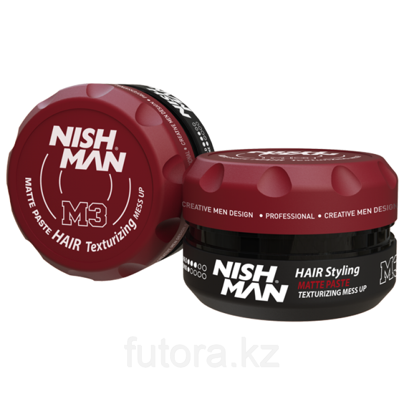 Паста матовая "NISHMAN Matte Paste Hair Texturizing M3 Mess Up" для формирования беспорядочной фиксации.
