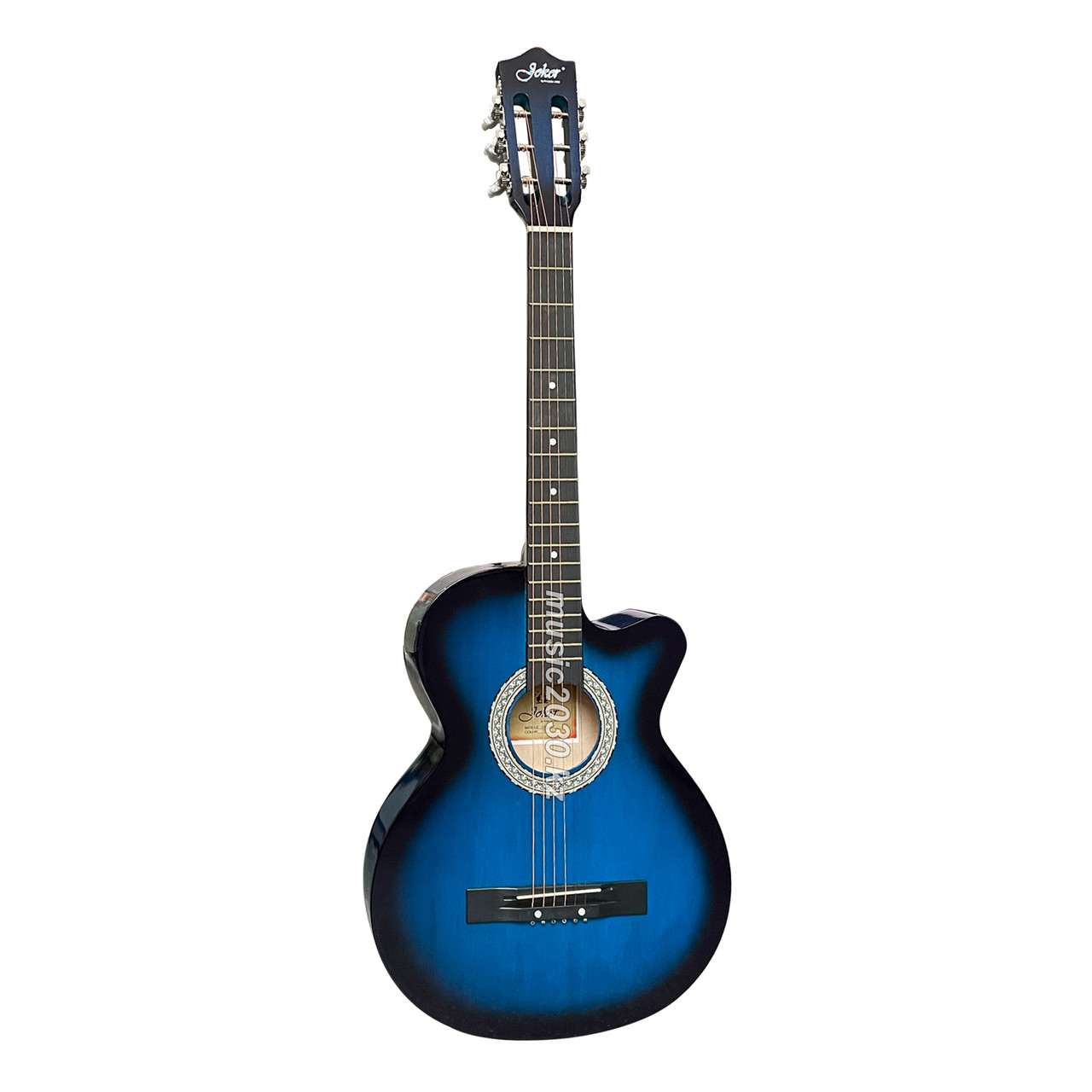 Акустическая гитара, с вырезом, синяя, Joker 38C-10T-BLS - фото 1 - id-p106487625