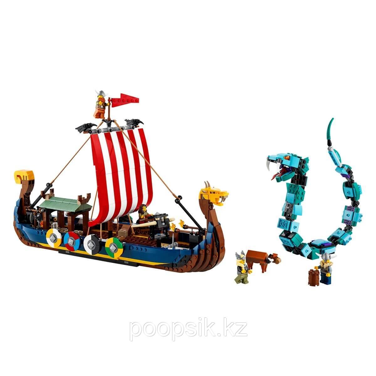 LEGO CREATOR Корабль викингов и Мидгардский змей 31132 - фото 4 - id-p106552300