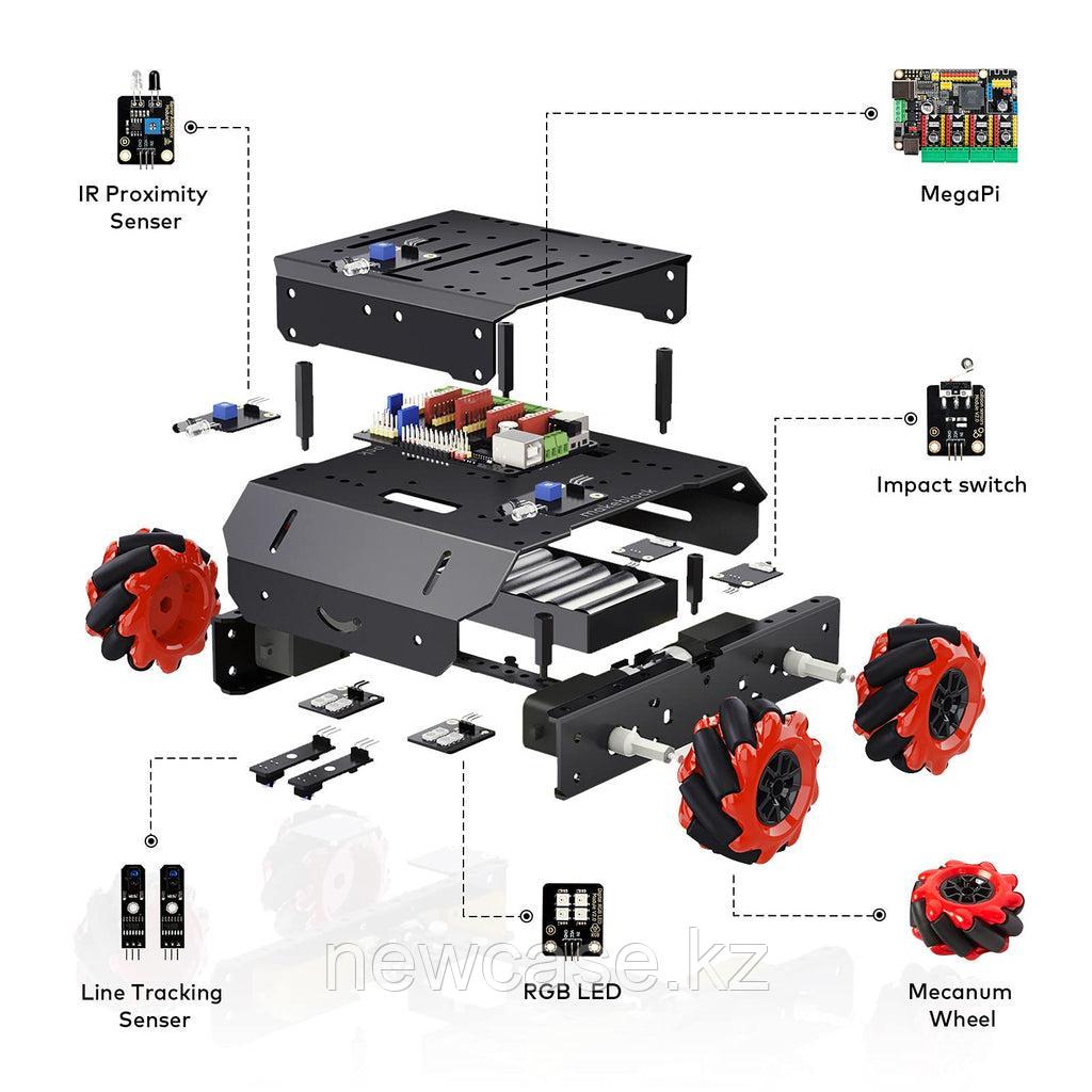 Образовательный робототехнический набор Makeblock mBot Mega Robot Car Kit с колесами Mecanum - фото 3 - id-p106552598