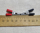 Зажим Крокодил 33 мм (красный + чёрный) комплект для мультиметра и проводов, фото 7