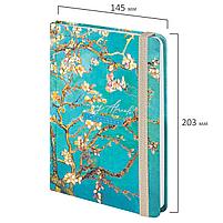 Ежедневник недатированный с резинкой А5 (145х203 мм), BRAUBERG, твердый, фольга, 128 л., "Almond", фото 4