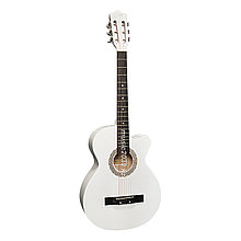 Акустическая гитара, с вырезом, белая, Joker 38C-10T-WH