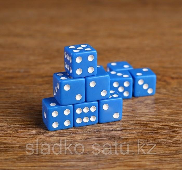 Кости игральные Зарики Кубики синие 1,6х1,6 см - фото 1 - id-p106557300