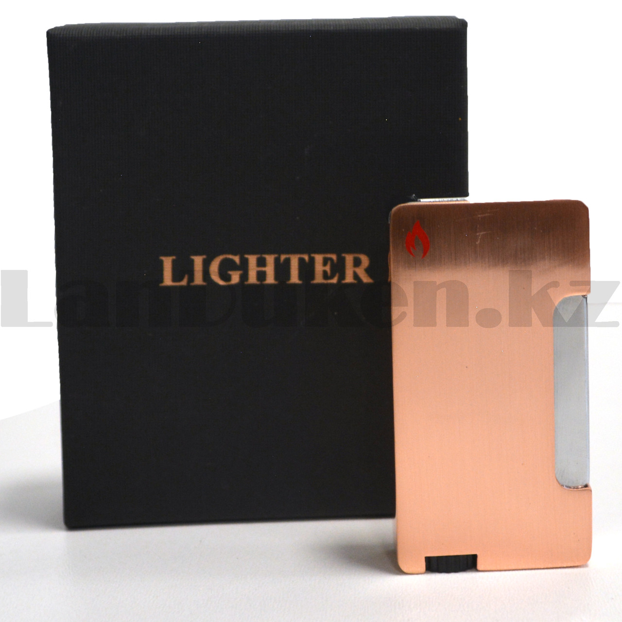 Подарочная зажигалка газовая сувенирная Lighter бронзовый цвет - фото 4 - id-p106557448