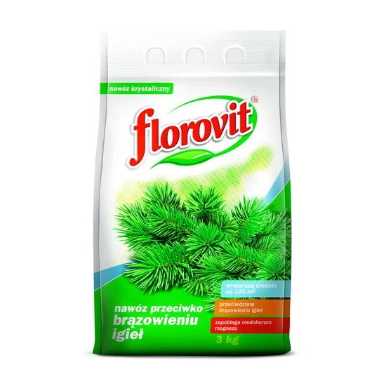 FLOROVIT Удобрение минеральное против побурения хвои, 3кг(мешок)