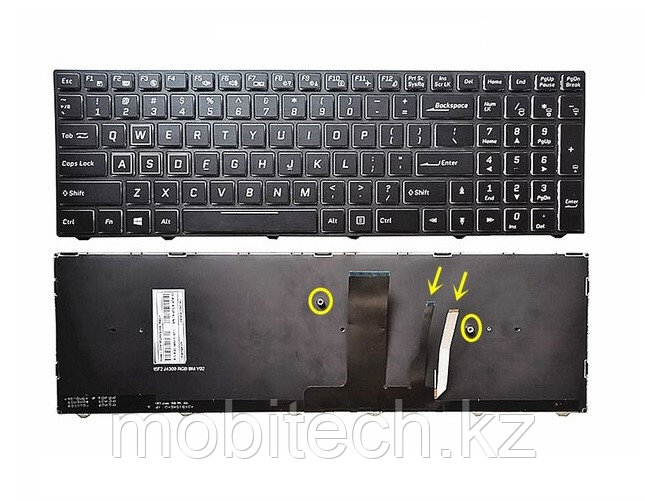 Клавиатуры Hasse Terrans Force T700 T800 SAGER P950 P950HP6 клавиатура c RU/ EN раскладкой c подсветкой RGB - фото 1 - id-p106558440