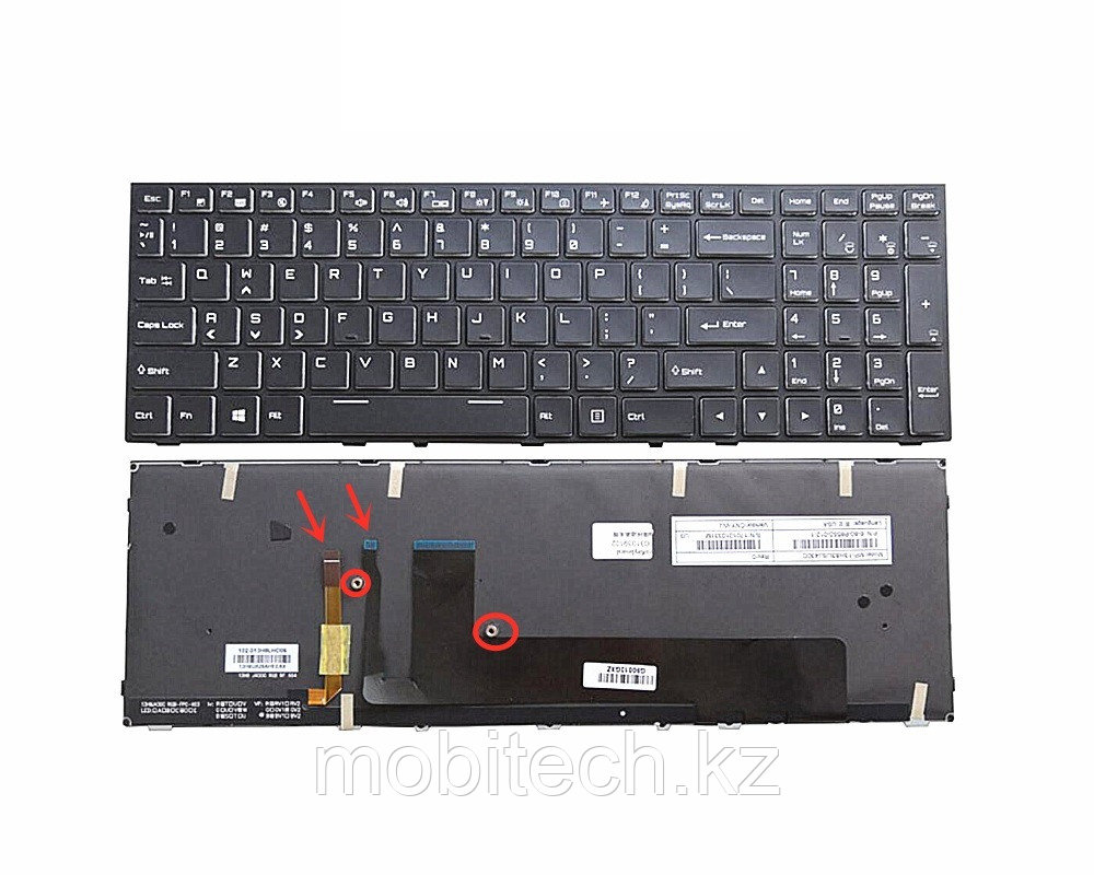 Клавиатуры Hasse Z6 Z7 Z8 P655 MP-13H83USJ430B4 клавиатура c RU/ EN раскладкой c подсветкой