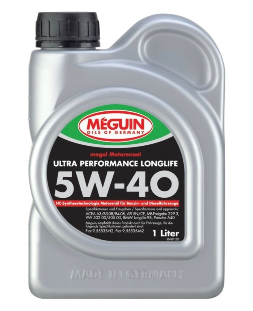 Моторное масло Meguin Ultra Performance Longlife SAE 5W-40 1л - фото 1 - id-p65011149