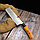 Нож накири из нержавеющей стали с пластиковой рукояткой под дерево Ying guns 31 см, фото 6