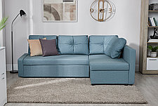 Угловой диван-кровать Поло, голубой, фото 2