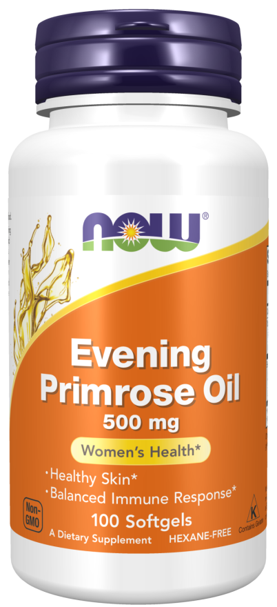 БАД Evening Primrose 500 mg, 100 softgels, NOW - фото 1 - id-p106035413