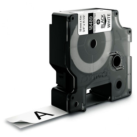 Картридж для Dymo S0718120/18489 с нейлоновой лентой (19мм х 3.5м, черный на белом), фото 2