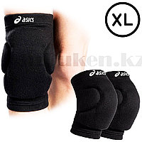 Эластичные наколенники защитные для занятий спортом волейбольные ASICS черные XL