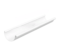 Желоб водосточный D125х3000 GS lite 0,5 двусторонний RAL 9003 Белый