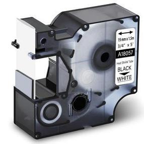 Термоусадочная трубка Dymo S0718330/18057 (19мм х 1,5м, черный на белом), фото 1