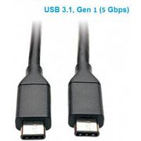 Кабель TrippLite/USB/Кабель USB-C (штекер/штекер): USB 3.1, Gen 1 (5 Гбит/с), совм. с Thunderbolt 3, длина 0,9