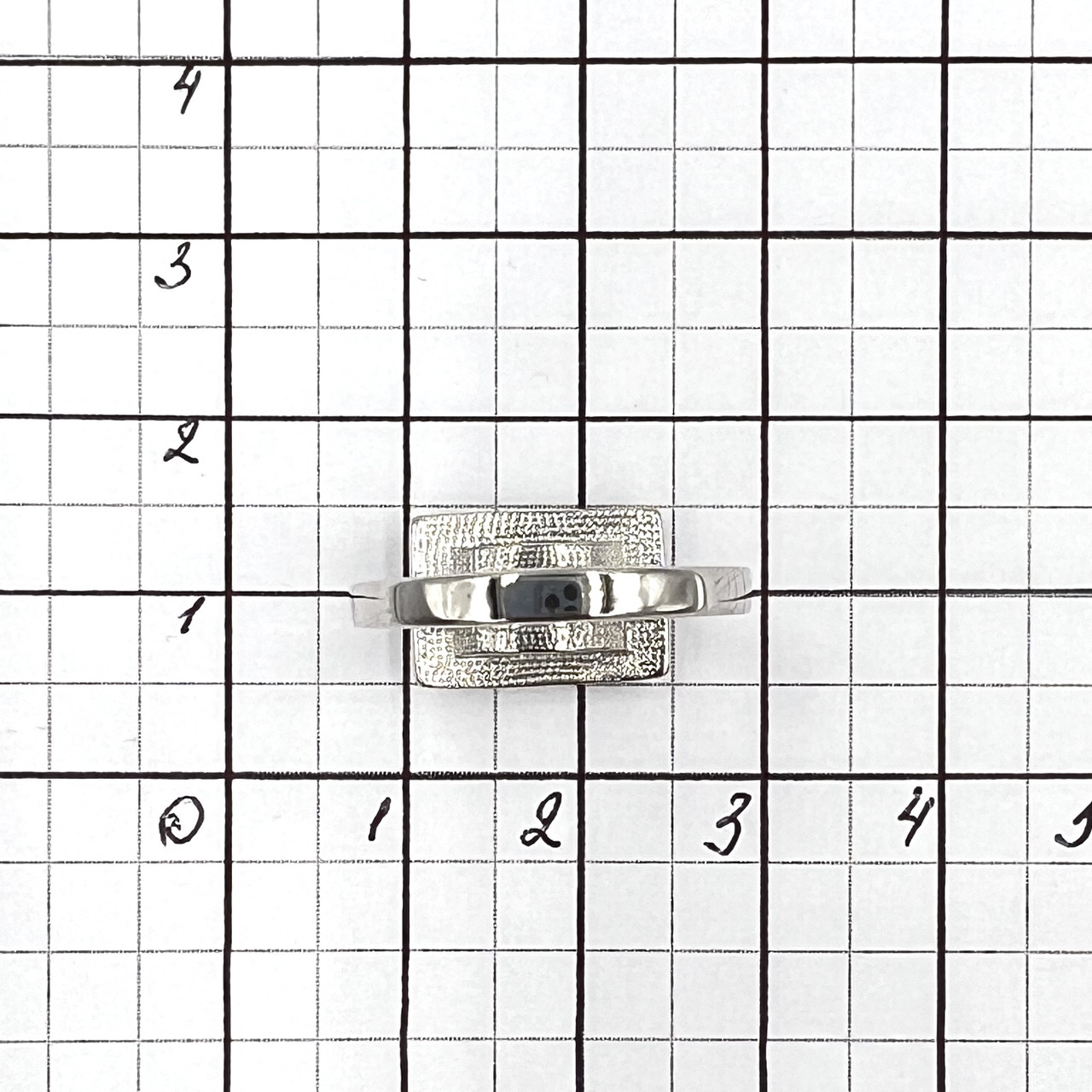 Кольцо из родированного серебра с празиолитом. Размер кольца 17,5 - фото 8 - id-p106573830