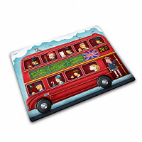 Доска разделочная стеклянная 40x30x0.4cm Joseph Joseph London bus (90051)