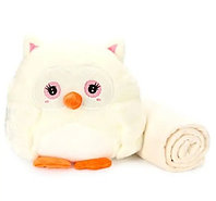 Игрушка-подушка с пледом Сова 3 в 1, белый (4740)