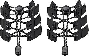 Эластичные шнурки с фиксаторами, черный (4752), фото 2
