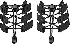 Эластичные шнурки с фиксаторами, черный (4752)