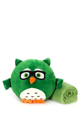 Игрушка-подушка с пледом Сова 3 в 1, зеленый (4743), фото 2