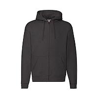 Толстовка с начесом PREMIUM HOODED SWEAT JACKET 280, Черный, L, 620340.36 L