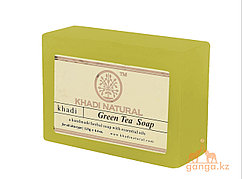 Мыло Кхади Зеленый Чай (Green Tea Soap KHADI), 125 гр
